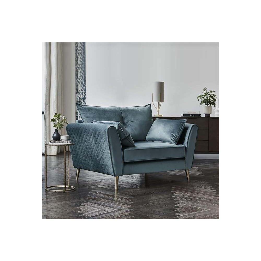 Ripple Furniture Modern Design Celestia Fabric Armchair For Living Room, Green