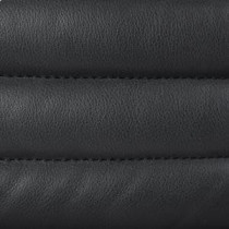 Ripple Furniture Genuine Leather Tuxedo, Arm Sofa, Black