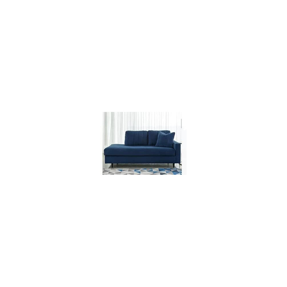 Ripple Furniture Plush Navy Blue Sofa With Cushions, 190 Cm