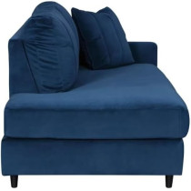 Ripple Furniture Plush Navy Blue Sofa With Cushions, 190 Cm