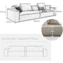 Raj Furniture Leather Sofa Combination Sofa Living Room Furniture, Green