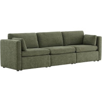 Ripple Furniture Mordern Designn New Elegant Three-Seater Sofa, Green