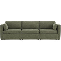 Ripple Furniture Mordern Designn New Elegant Three-Seater Sofa, Green