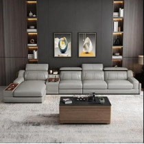 Ripple Furniture L-Shaped Leather Sofa