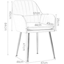 Ripple Furniture Living Room,Dinning Room,Hotel Restaurant And Office Visitor Velvet Chair, Grey