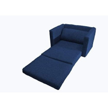 Raj Furniture Black Stallion Zetta Two Seater Sofa, Folding Bed, Floor Bed, 90 x 190Cm, Blue
