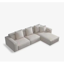 Ripple Furniture L-Shape Modern Style Luxury Home Couch, Left, Sky Blue