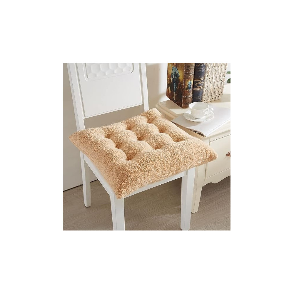 Cashmere Plush Chair Seat Cushion Fluffy Chair Pad Soft Plush Seat Pillow Home Office Floor Pillow Sofa No Slip Sofa Chair Pads Chair Cushion Comfort Armchair Car Seat Cushion Pain Relief Cushion
