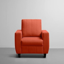 Raj Furniture Modern Fabric Sofa, 3 Plus 1 Plus 1 Seater, Ember Orange