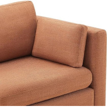 Raj Furniture Ripple Furniture Mordern Designn New Elegant Three-Seater Sofa, Orange