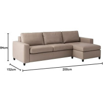 Raj Furniture Rhs 4 Seater L Shape Sofa Set For Living Room, Beige