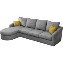Ripple Furniture Sumptuous Serenity: The Round Lounger L-Shape 6 Seater Sofa Set For Your Living Room (Lhs), Grey