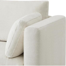 Ripple Furniture Mordern Designn New Elegant Three-Seater Sofa, Beige