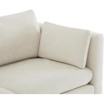 Ripple Furniture Mordern Designn New Elegant Three-Seater Sofa, Beige