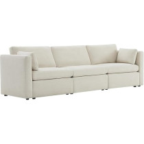 Ripple Furniture Mordern Designn New Elegant Three-Seater Sofa, Beige