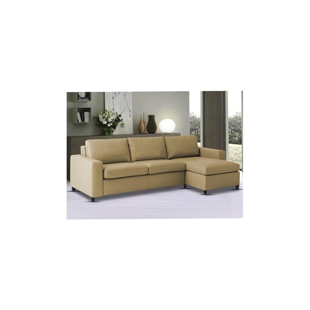 Raj Furniture Rhs 4 Seater L Shape Sofa Set For Living Room, Cream