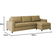 Raj Furniture Rhs 4 Seater L Shape Sofa Set For Living Room, Cream