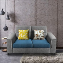 Raj Furniture 2 Seater Sofa Set For Living Room, Turquise Grey