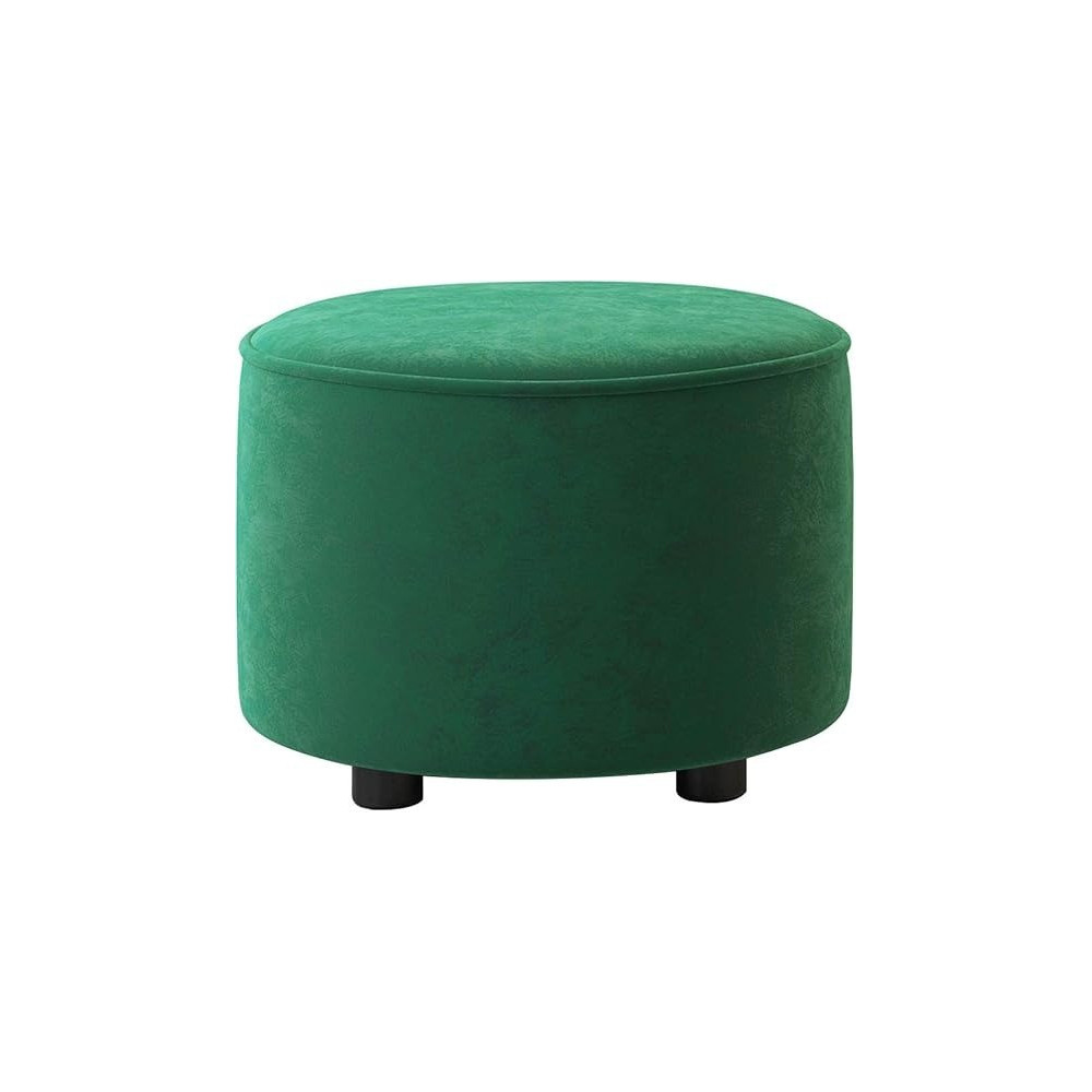 Hyxi-Stool Poppins Home Round Footstool Soft Velevt Ottoman Foot Stool Makeup Dressing Stool Sofa Change Shoes Low Stool Removable And Washable Cover Max Load 60Kg, 2 Sizes