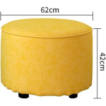 Hyxi-Stool Poppins Home Round Footstool Soft Velevt Ottoman Foot Stool Makeup Dressing Stool Sofa Change Shoes Low Stool Removable And Washable Cover Max Load 60Kg, 2 Sizes