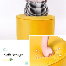 Hyxi-Stool Poppins Home Round Footstool Soft Velevt Ottoman Foot Stool Makeup Dressing Stool Sofa Change Shoes Low Stool Removable And Washable Cover Max Load 60Kg, 2 Sizes