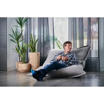 Room And Bloom Bag Only, No Filling New Model Super Bean Bags, 6Ft x 4.5Ft, Beautiful Faux Linen Fabric Giant Bean Bag Chair For Adults For Kids For The Whole Family Large Chairs Bags Big, Large Xl, Grey