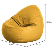 Home Shoppy Foam Filled Shoppy Chair For Adults And Kids, Gold, Xl