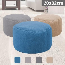 Albiva Lazy Sofa Solid Color Chair Cover Beanbag Sofas Without Filler Small Round Lazy Beanbag Sofa Cover Waterproof Stuffed Storage Toy Bean Bag, Dark Grey
