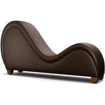Avon Furniture Factory (LLC) Pvc Leather S Shape Sofa, Brown