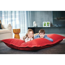 Room And Bloom Bag Only, No Filling New Model Super Bean Bags, 6Ft x 4.5Ft, Beautiful Faux Linen Fabric Giant Bean Bag Chair For Adults For Kids For The Whole Family Large Chairs Bags Big, Large Xl, Red