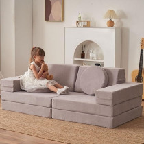 Jela Kids Couch Play Couch 10Pcs Sofa Set, Classic, Taupe
