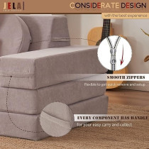 Jela Kids Couch Play Couch 10Pcs Sofa Set, Classic, Taupe