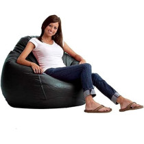 Comfy Pvc Large Bean Bag, Black