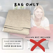 Room And Bloom Bag Only, No Filling New Model Super Bean Bags, 6Ft x 4.5Ft, Beautiful Faux Linen Fabric Giant Bean Bag Chair For Adults For Kids For The Whole Family Large Chairs Bags Big, Large Xl, Grey/Purple