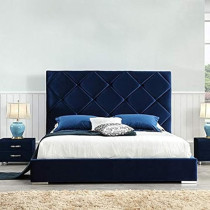Avon Furniture Factory (LLC) Chic C46 Velvet Fabric Canton European Upholstered Bed, King Size