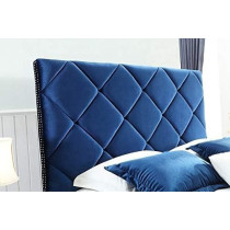 Avon Furniture Factory (LLC) Chic C46 Velvet Fabric Canton European Upholstered Bed, King Size