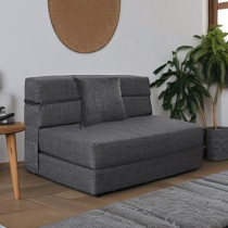 Nigoone Convertible Sleeper Chair Bed With Pillow Memory Foam Fold Sofa Bed Couch Futon Lazy For Living Room/Home Office/Guest Beds/Apartment/Upstairs Loft, Twin Size, Dark Gray