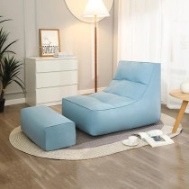 Hwoek Sofa Lazy Sack, Lazy Lounger Tatami Lounger Seat Bean Bag Cover Soft Beanbag Chair Ultra Soft Bean Bags Chairs (No Filler) For Adult Teen Children, Sky Blue