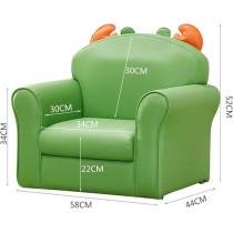 Gppzm Animal Shape Small Sofa Chair Boy Girl Lazy Sofa Seat Green High Elastic Foam Sponge