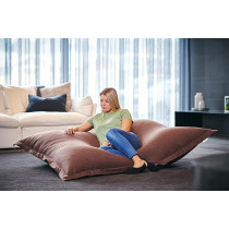Room And Bloom Bag Only, No Filling New Model Super Bean Bags (6Ft x 4.5Ft) Beautiful Faux Linen Fabric Giant Bean Bag Chair For Adults For Kids For The Whole Family Large Chairs Bags Big Large Xl, Tan