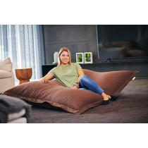Room And Bloom Bag Only, No Filling New Model Super Bean Bags (6Ft x 4.5Ft) Beautiful Faux Linen Fabric Giant Bean Bag Chair For Adults For Kids For The Whole Family Large Chairs Bags Big Large Xl, Tan
