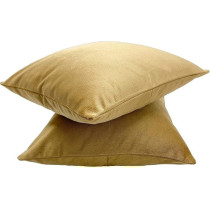 D And D Collection, Decorative Velvet Throw Pillow Cover Square Cushion Cover Set Of 2, Silky And Soft Textured, Premium Quality Sofa Upholstery Fabric (2 Pcs), 43 x 43Cm, Khaki Green