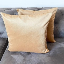D And D Collection, Decorative Velvet Throw Pillow Cover Square Cushion Cover Set Of 2, Silky And Soft Textured, Premium Quality Sofa Upholstery Fabric (2 Pcs), 43 x 43Cm, Khaki Green