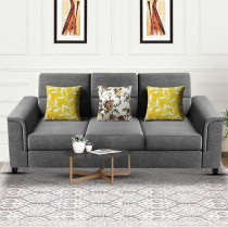 Raj Furniture Elegant 3 Seater Sofa Set For Living Room, Grey