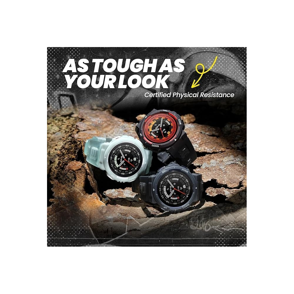 Amazfit Active Edge Smart Watch With 1.47 Inch Amoled Display, Health Tracking, 10 ATM Water Resistance, Long Battery Life And 130 Plus Sports Modes, Grey