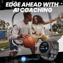 Amazfit Active Edge Smart Watch With 1.47 Inch Amoled Display, Health Tracking, 10 ATM Water Resistance, Long Battery Life And 130 Plus Sports Modes, Grey