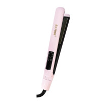 Bomidi HS2 Hair Straightener With Bottom Rotation Gear Adjustment, Smart Thermostat, MCH Tech 15 Second Rapid Heating and Smart Display, Pink