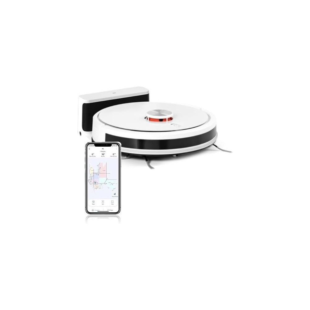 Lydsto R5D 3 in 1 Sweeping And Mopping Vacuum Cleaner With Laser Navigation and Automatic Dust Collection,3000Pa Suction & Advanced Smart Sensor, White