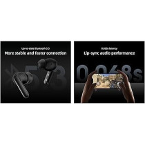 QCY T13 ANC 2 Truly Wireless ANC Earbuds With Noice Cancellation, 30 Hours Long Battery Life, 5.3 Bluetooth Multipoint and Stable Connections, Black