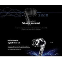 QCY T13 ANC 2 Truly Wireless ANC Earbuds With Noice Cancellation, 30 Hours Long Battery Life, 5.3 Bluetooth Multipoint and Stable Connections, Black